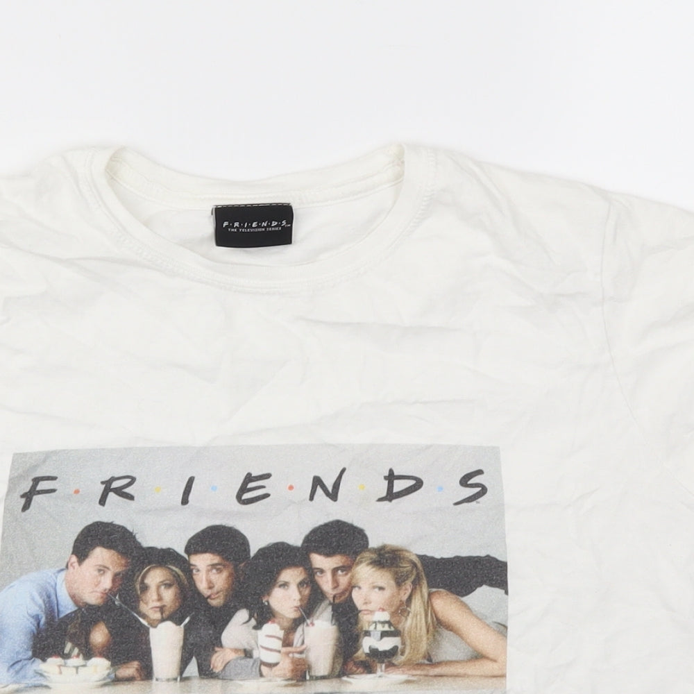FRIENDS  Girls White   Basic T-Shirt Size 13-14 Years