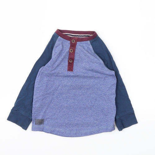 Next  Boys Blue Houndstooth  Basic T-Shirt Size 2 Years
