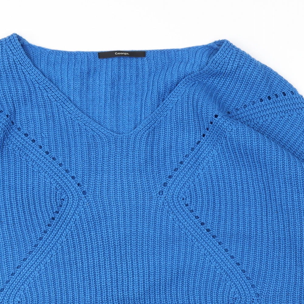 George Womens Blue   Pullover Jumper Size L