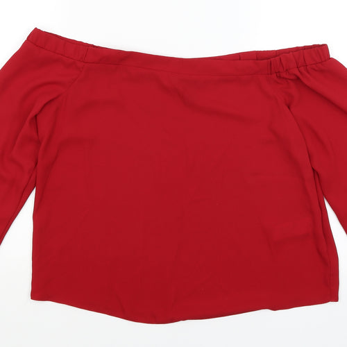 New Look Womens Red   Basic T-Shirt Size 12