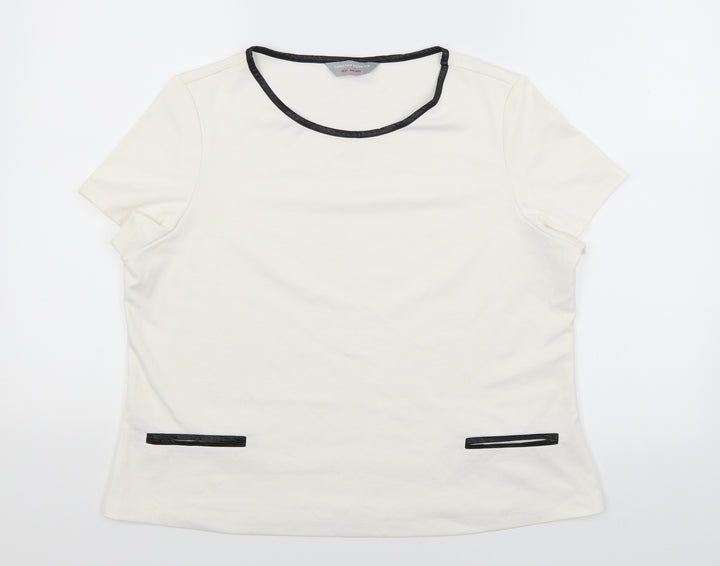 Dorothy Perkins Womens White   Basic T-Shirt Size 16