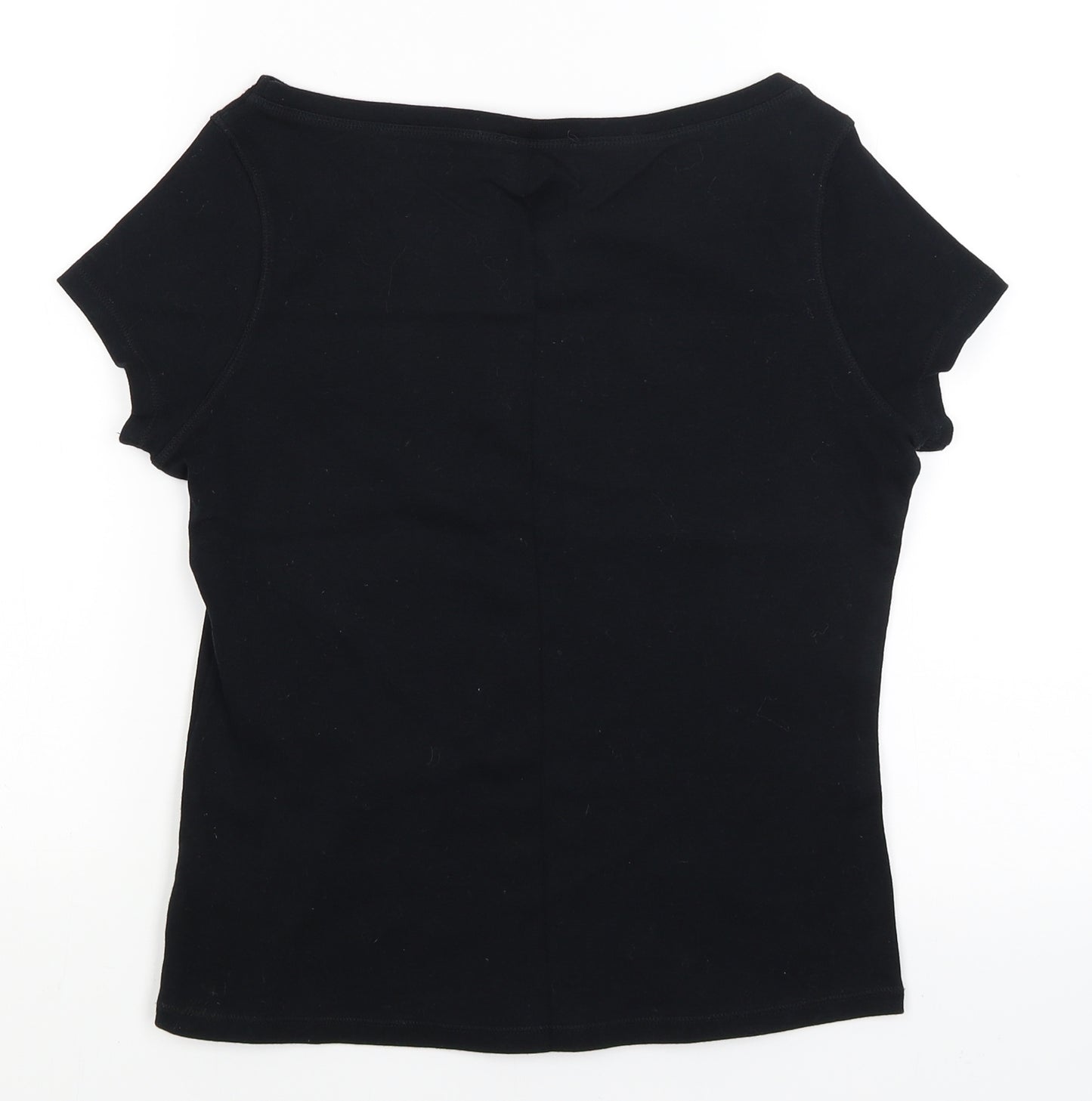 Marks and Spencer Womens Black   Basic T-Shirt Size 14