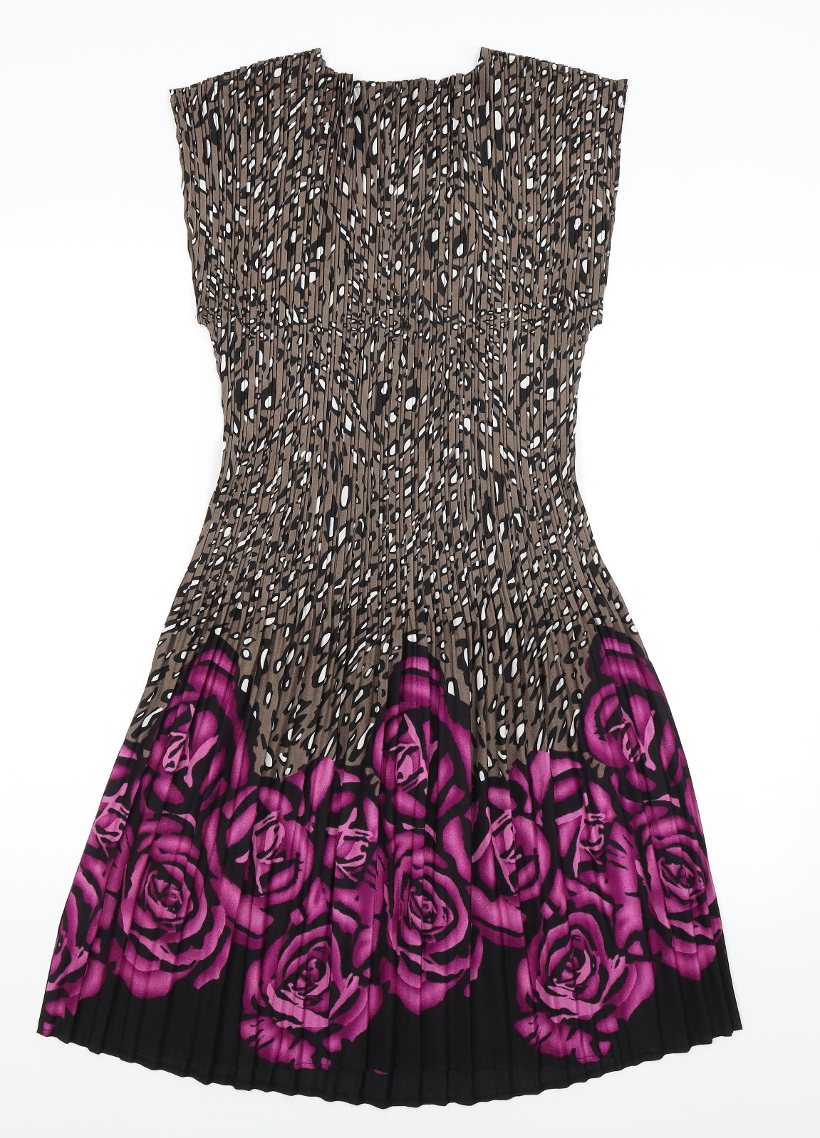 Claudia C Womens Brown Animal Print  Bodycon  Size L