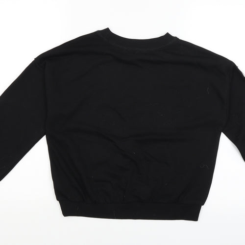 H&M Girls Black   Pullover Sweatshirt Size 11-12 Years  - New York