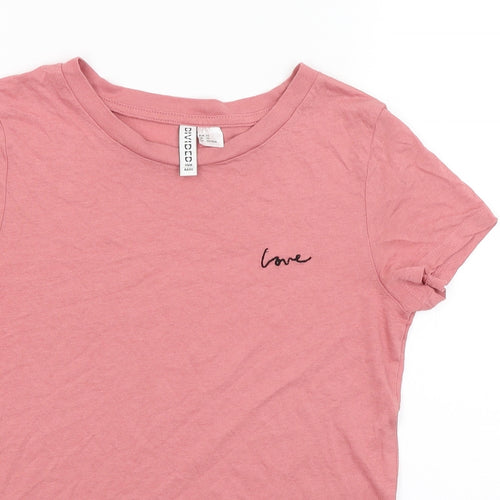 Divided Womens Pink   Basic T-Shirt Size XS