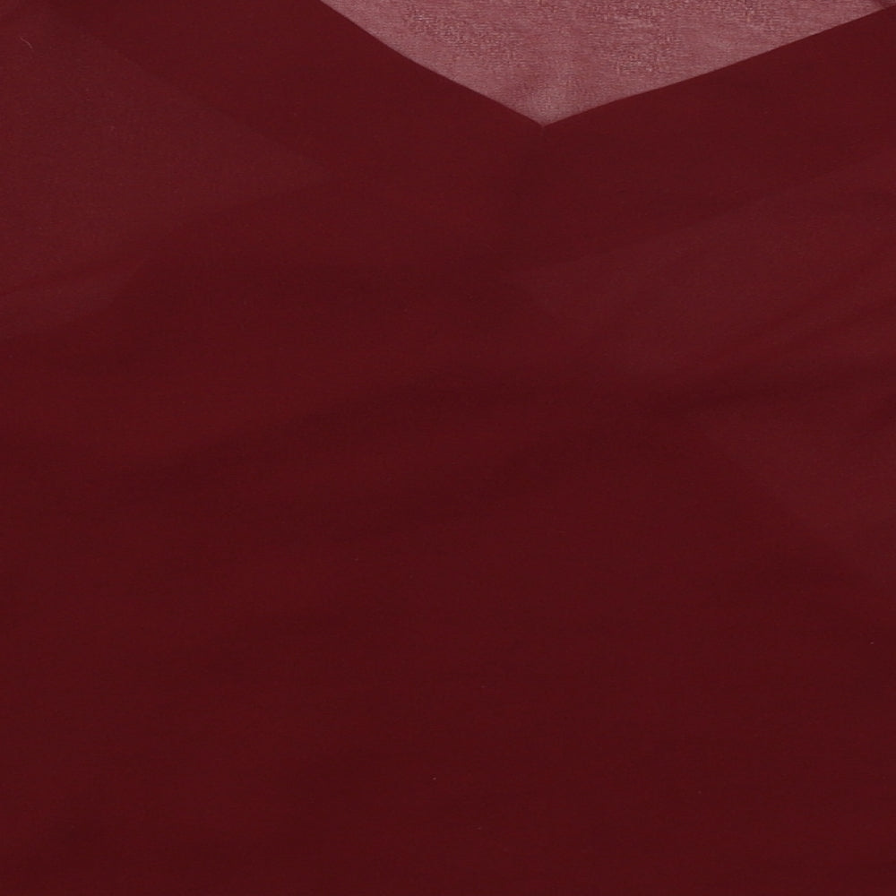 Missguided Womens Red   Wrap T-Shirt Size 8