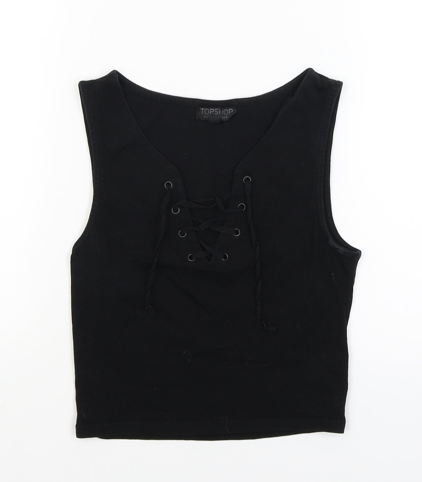 Topshop Womens Black   Cropped Tank Size 8