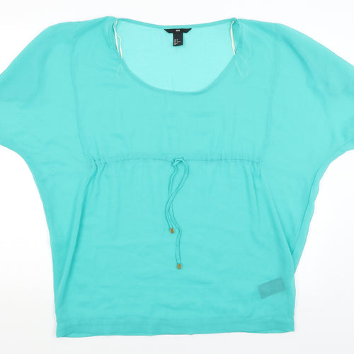 H&M Womens Green   Basic T-Shirt Size 8