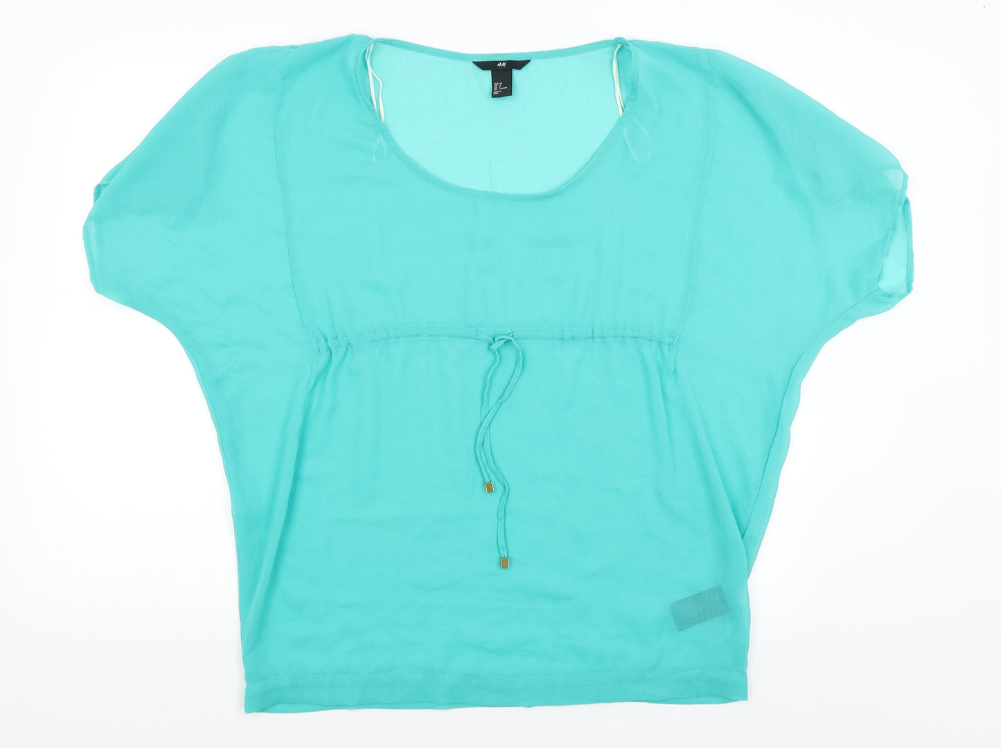 H&M Womens Green   Basic T-Shirt Size 8