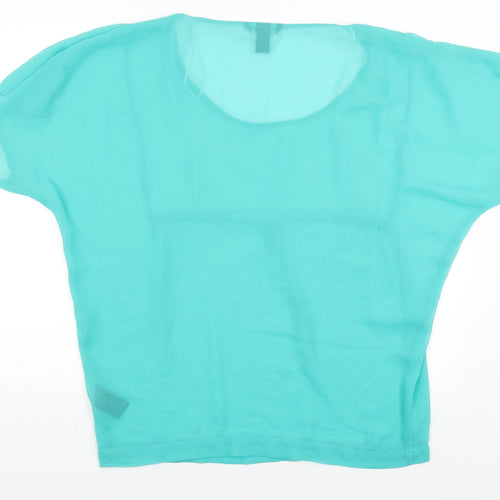 H&M Womens Green   Basic T-Shirt Size 8