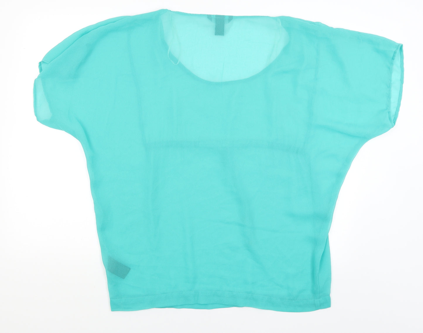 H&M Womens Green   Basic T-Shirt Size 8