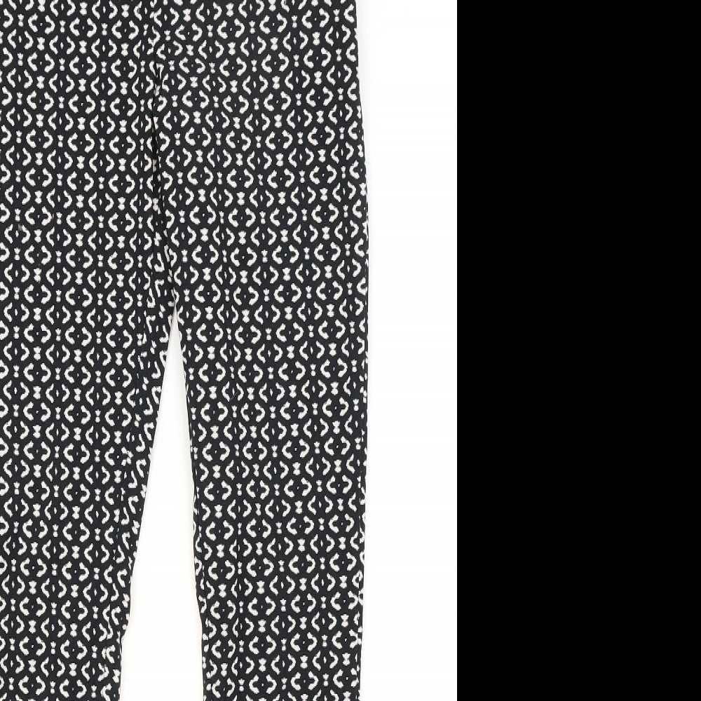 Atmosphere Womens Black Herringbone  Trousers  Size 8 L28 in