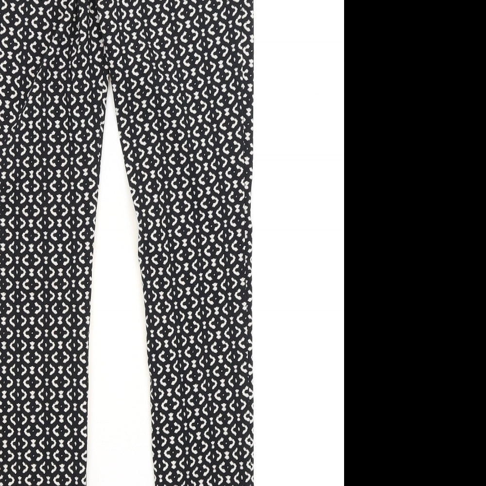 Atmosphere Womens Black Herringbone  Trousers  Size 8 L28 in