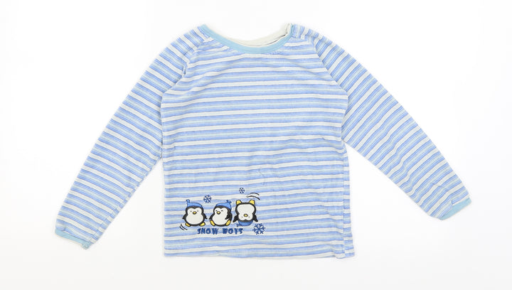 Lupilu Boys Blue Spotted Basic T-Shirt Size 3-4 Years - Penguins