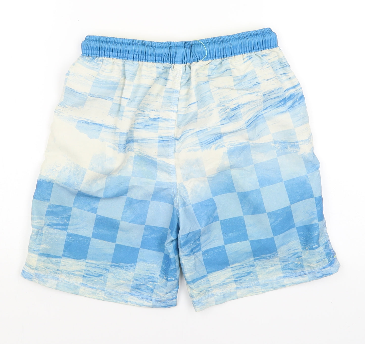 Surf Life Boys Blue Check  Utility Shorts Size 10-11 Years - Dinosaur