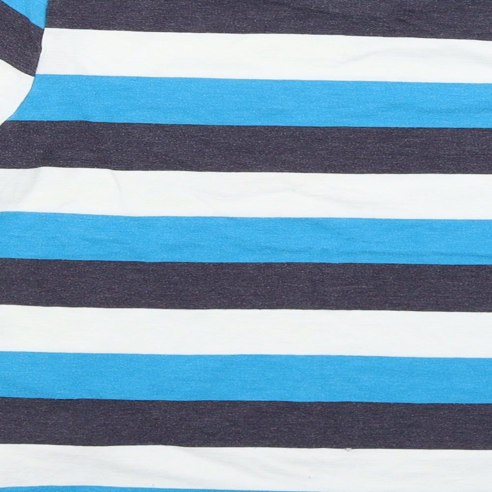 F&F Boys Blue Striped  Basic T-Shirt Size 9-10 Years