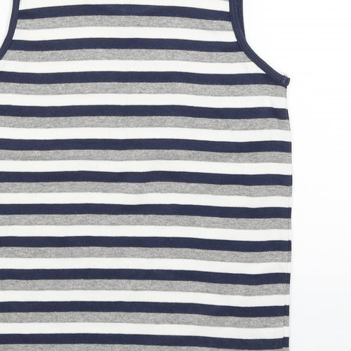 Designers Boys Boys Blue Striped  Basic Tank Size 7 Years