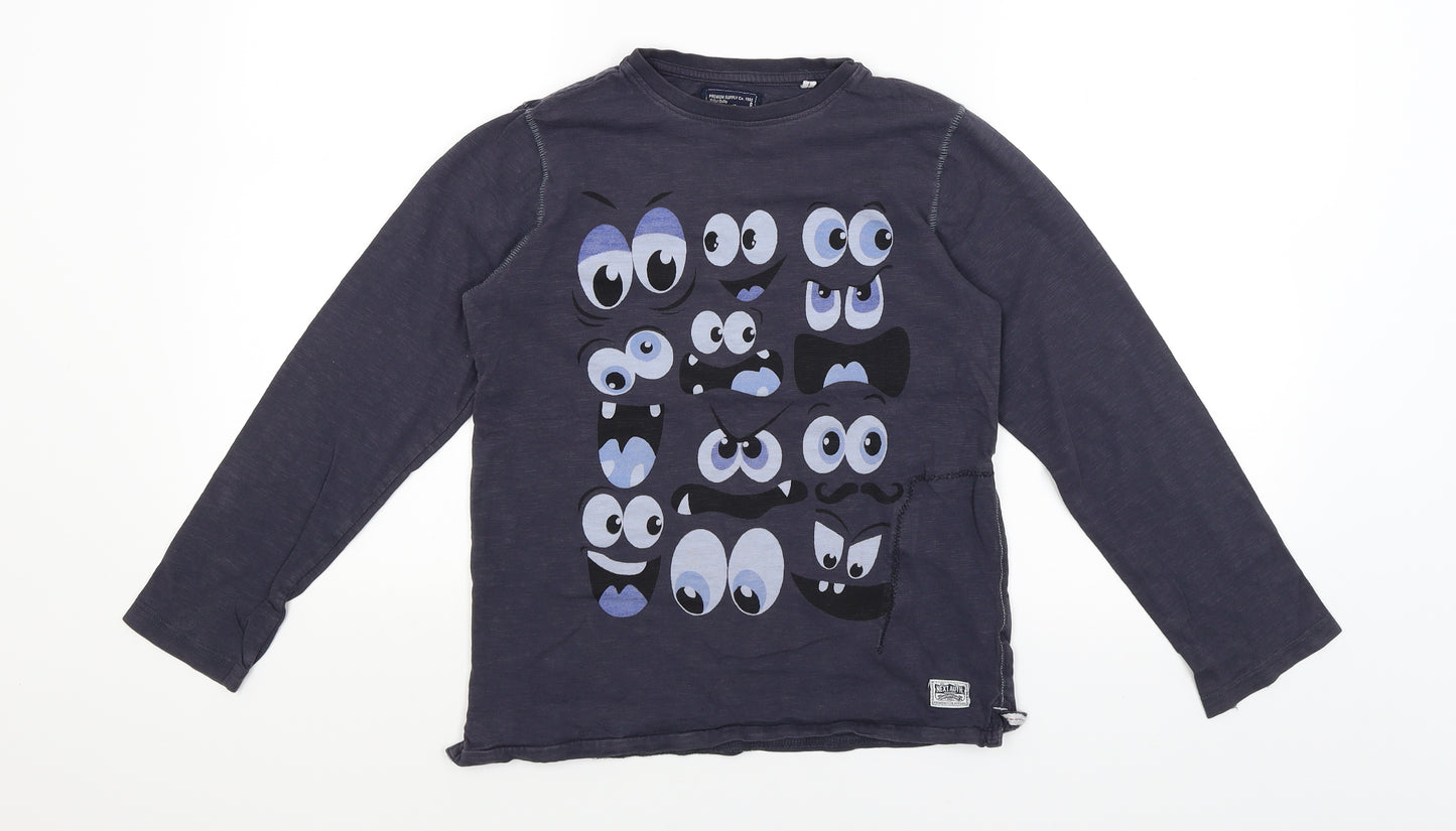NEXT Boys Blue   Basic T-Shirt Size 10 Years  - Faces