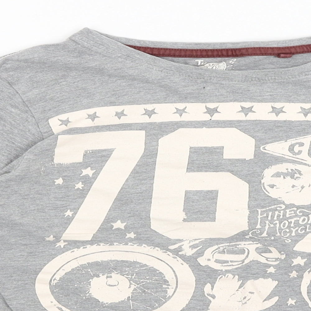 TU Boys Grey   Basic T-Shirt Size 10 Years  - Motorbike