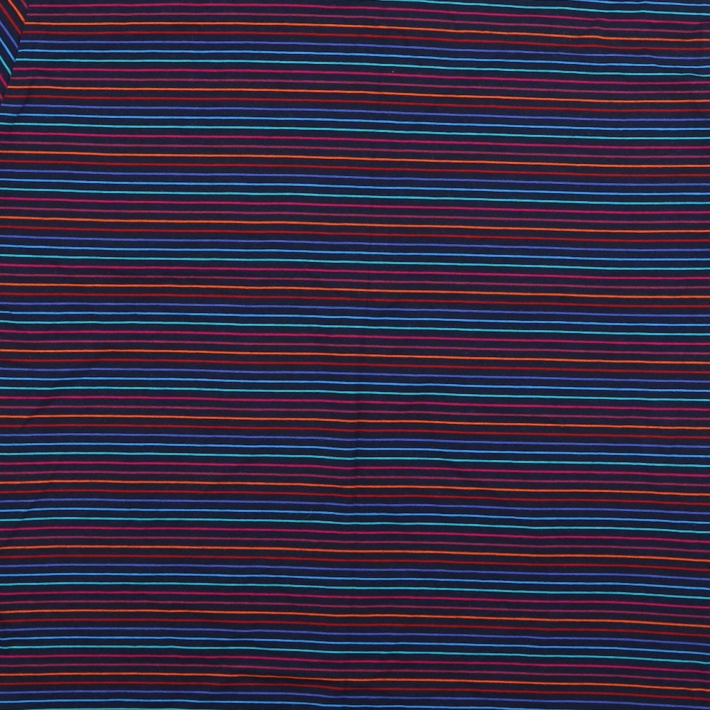 M&S Mens Blue Striped   T-Shirt Size XL