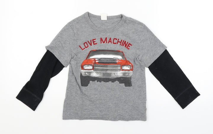 Gap Boys Grey Basic T-Shirt Size 4 Years - Love Machine