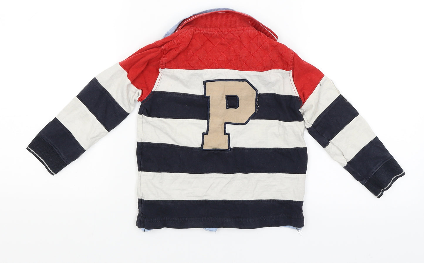 Zara Baby Boys White Striped  Basic T-Shirt Size 2-3 Years