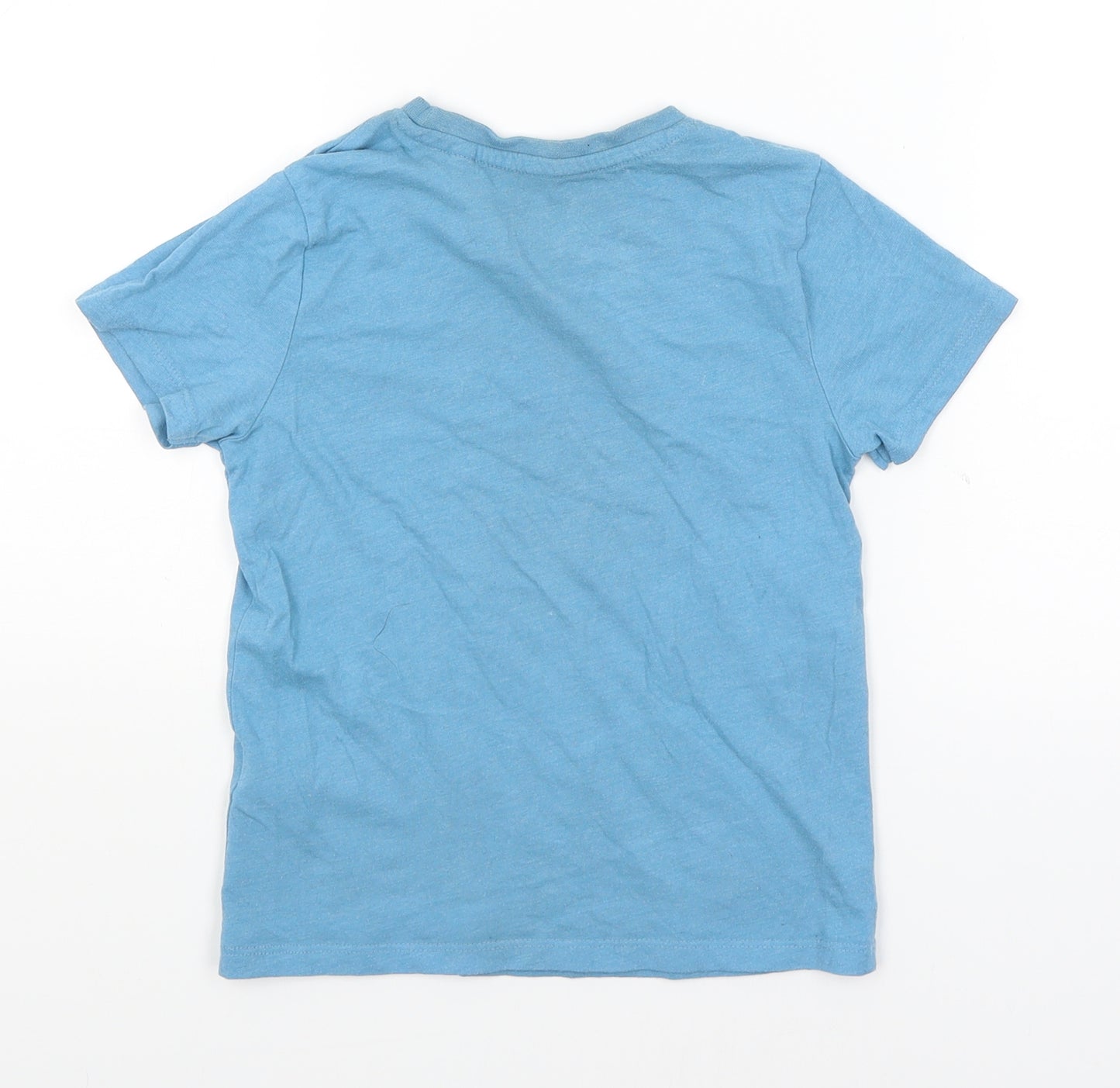 Primark Boys Blue   Basic T-Shirt Size 4-5 Years  - Dinosaur