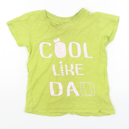 Matalan Boys Yellow   Basic T-Shirt Size 3-4 Years  - Cool like Dad