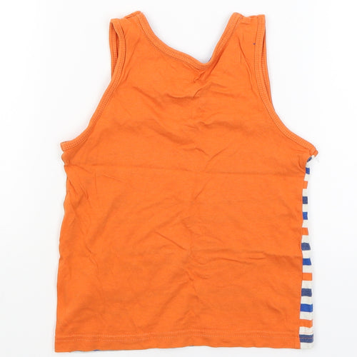 F&F Boys Orange Striped  Basic Tank Size 3-4 Years