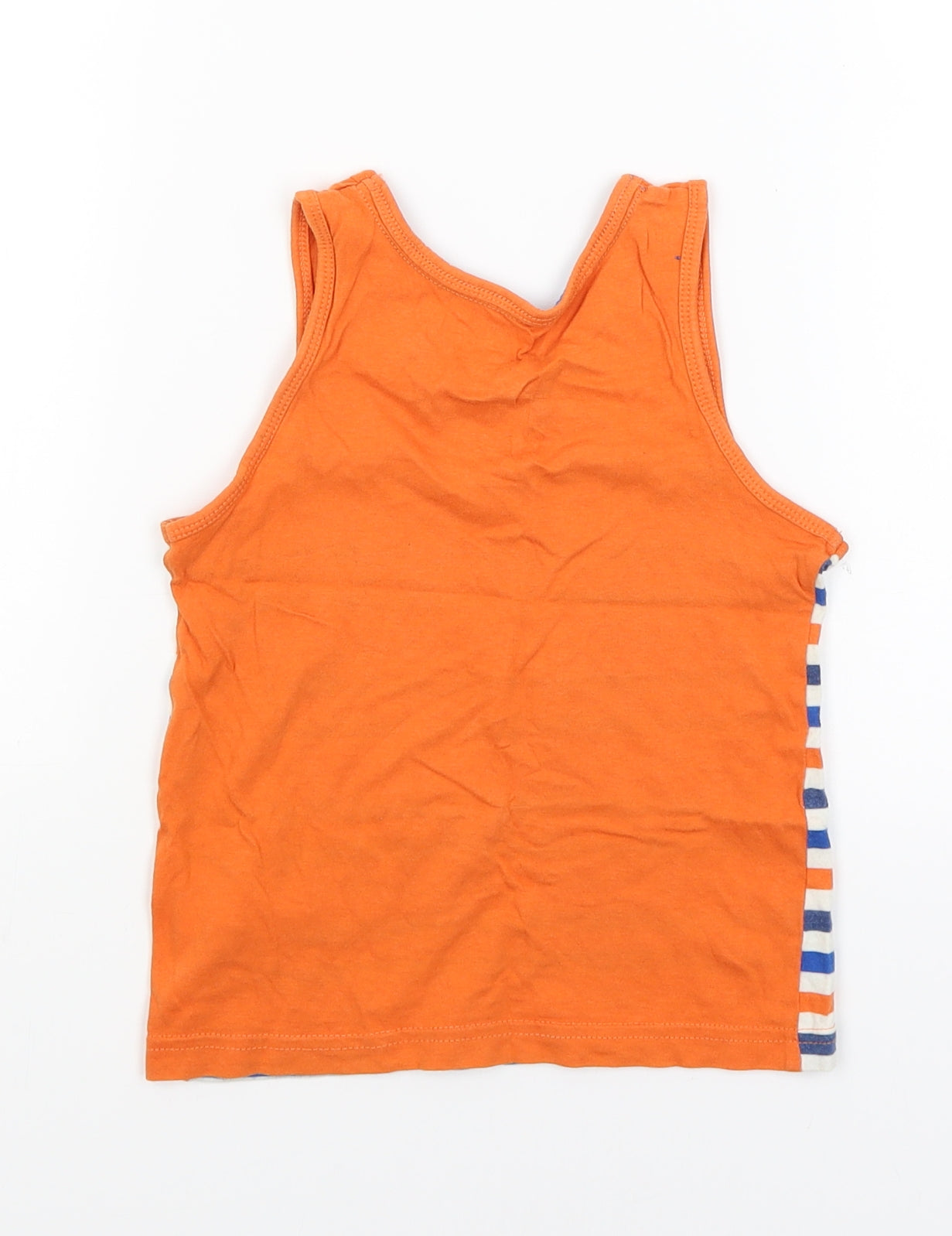F&F Boys Orange Striped  Basic Tank Size 3-4 Years