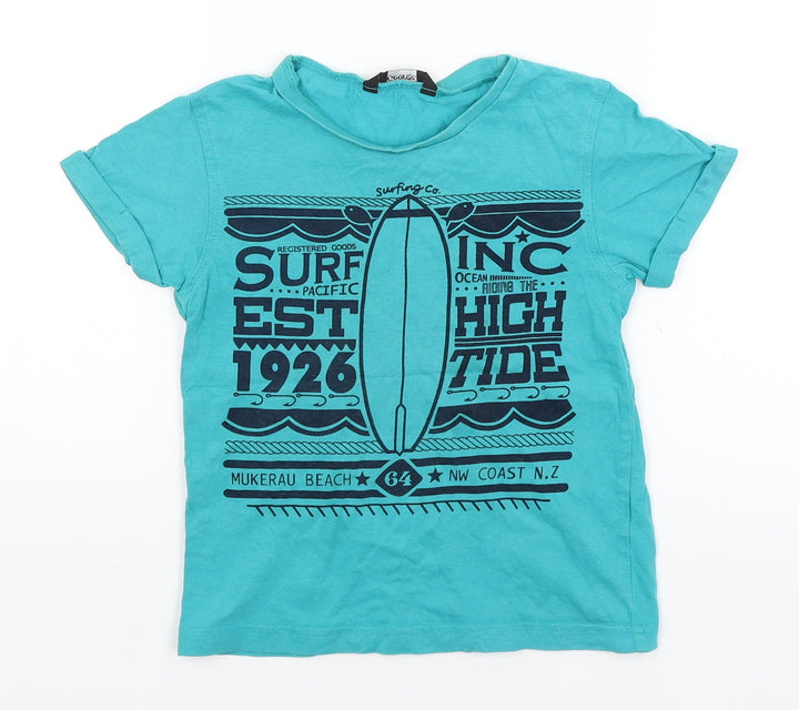 George Boys Blue Basic T-Shirt Size 4-5 Years - Surf