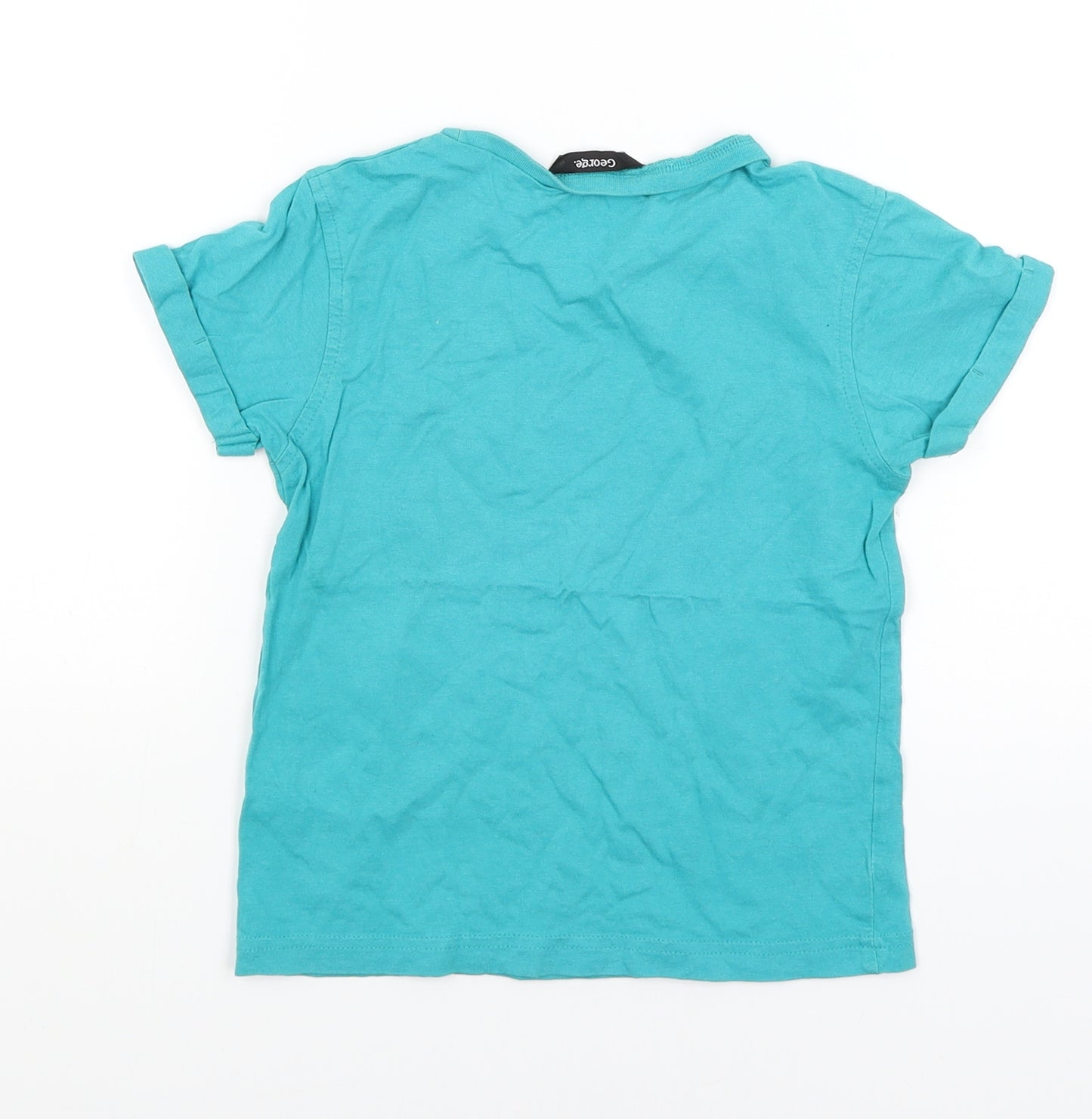 George Boys Blue   Basic T-Shirt Size 4-5 Years  - Surf