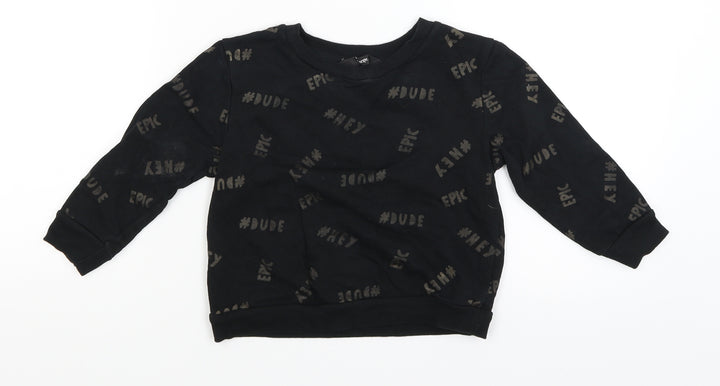 George Boys Black   Pullover Sweatshirt Size 2-3 Years  - Hashtags
