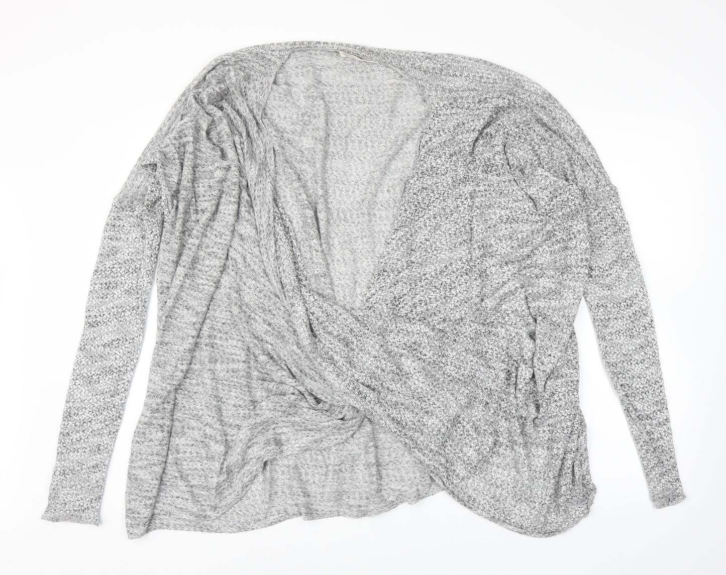 Label Lab Womens Grey   Wrap Blouse Size 14