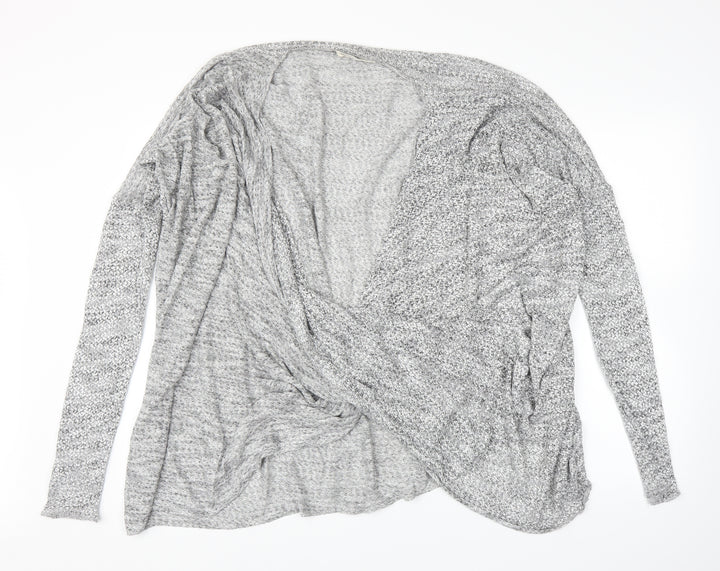 Label Lab Womens Grey   Wrap Blouse Size 14