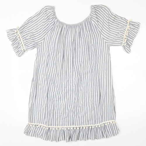 Preworn Womens Blue Striped  Shift  Size L