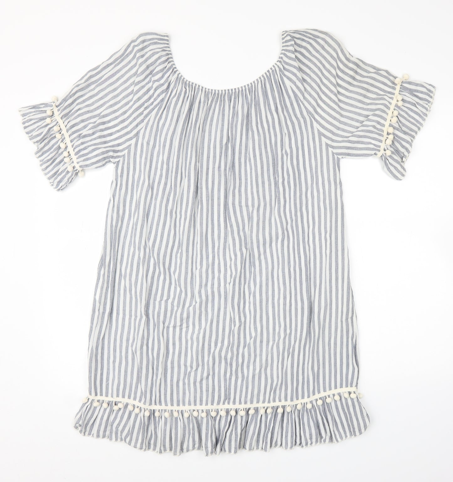 Preworn Womens Blue Striped  Shift  Size L
