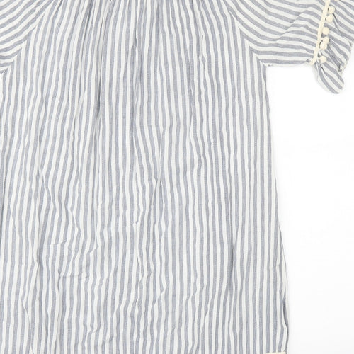 Preworn Womens Blue Striped  Shift  Size L