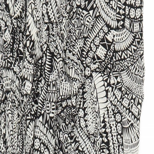 New Look Womens Black Paisley  Harem Trousers Size 16 L21 in