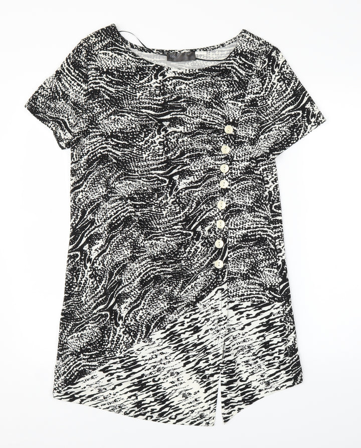 BPC Womens Black Animal Print  Bodycon  Size L
