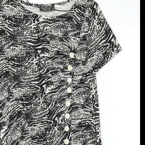 BPC Womens Black Animal Print  Bodycon  Size L