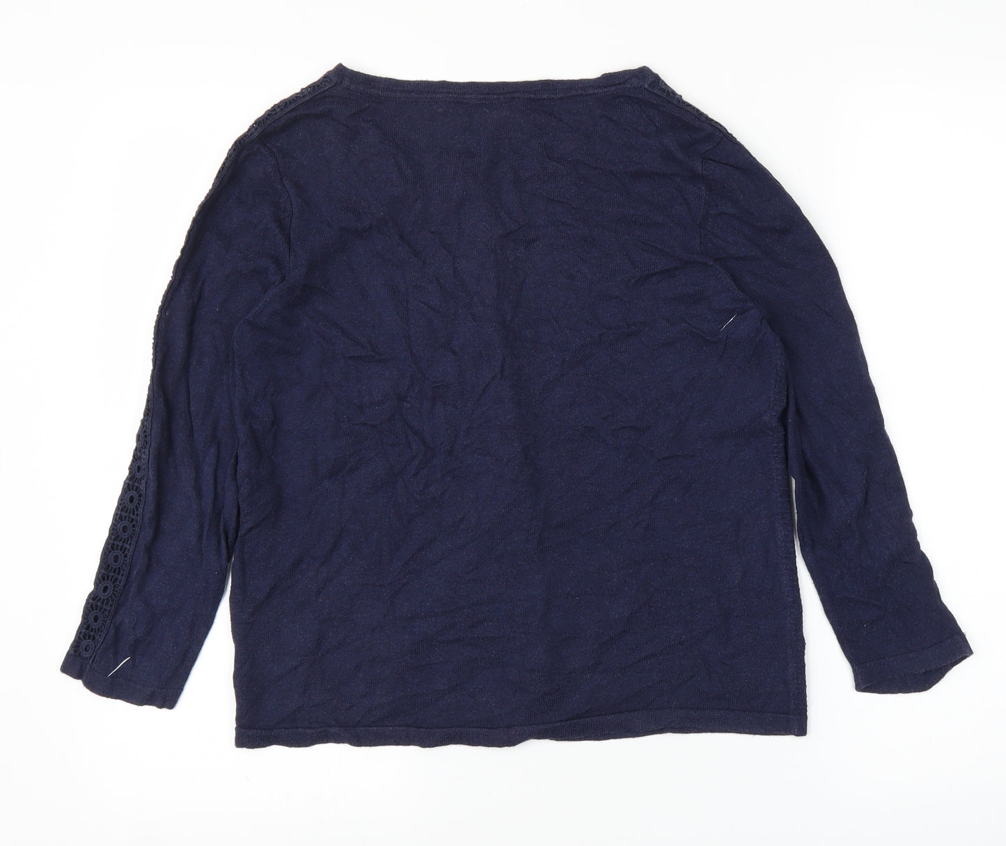 Monsoon Womens Blue Floral  Cardigan Jumper Size 10