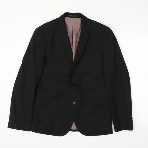 Primark Womens Black   Jacket Suit Jacket Size 38