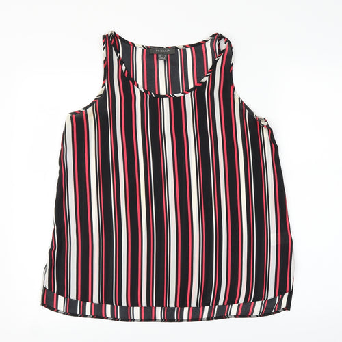 Primark Womens Red Striped  Basic Tank Size 12