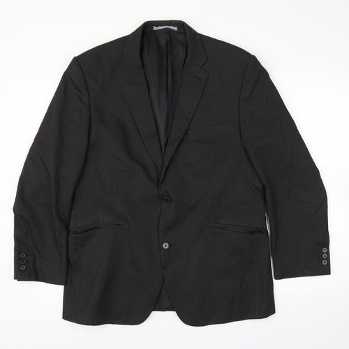 Preworn Mens Black   Jacket Suit Jacket Size 42