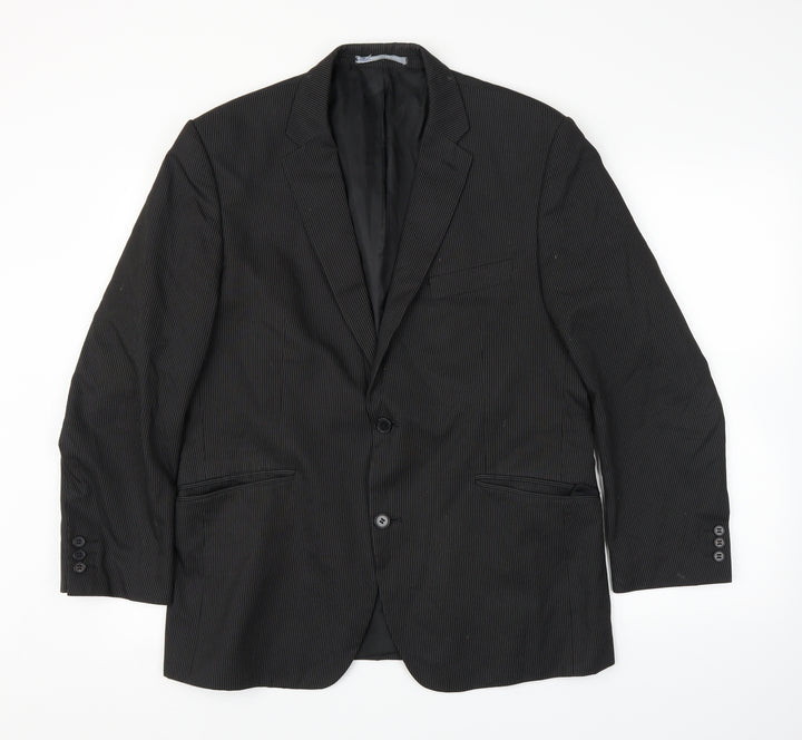 Preworn Mens Black   Jacket Suit Jacket Size 42