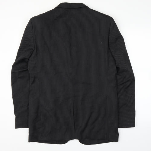 Philosophy Blues Original Mens Black Striped  Jacket Suit Jacket Size 42