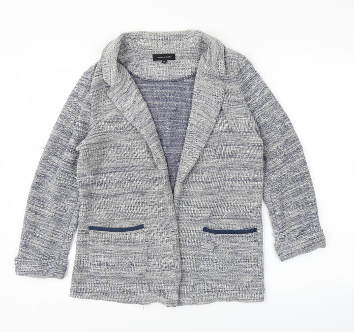 New Look Womens Blue Cardigan Jumper Size 10