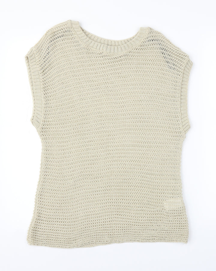 Warehouse Womens Beige   Vest Jumper Size 6