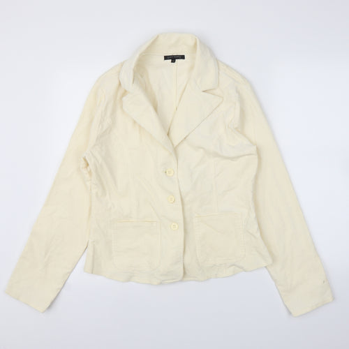 Saint Tropez Womens Ivory  Corduroy Jacket  Size XL